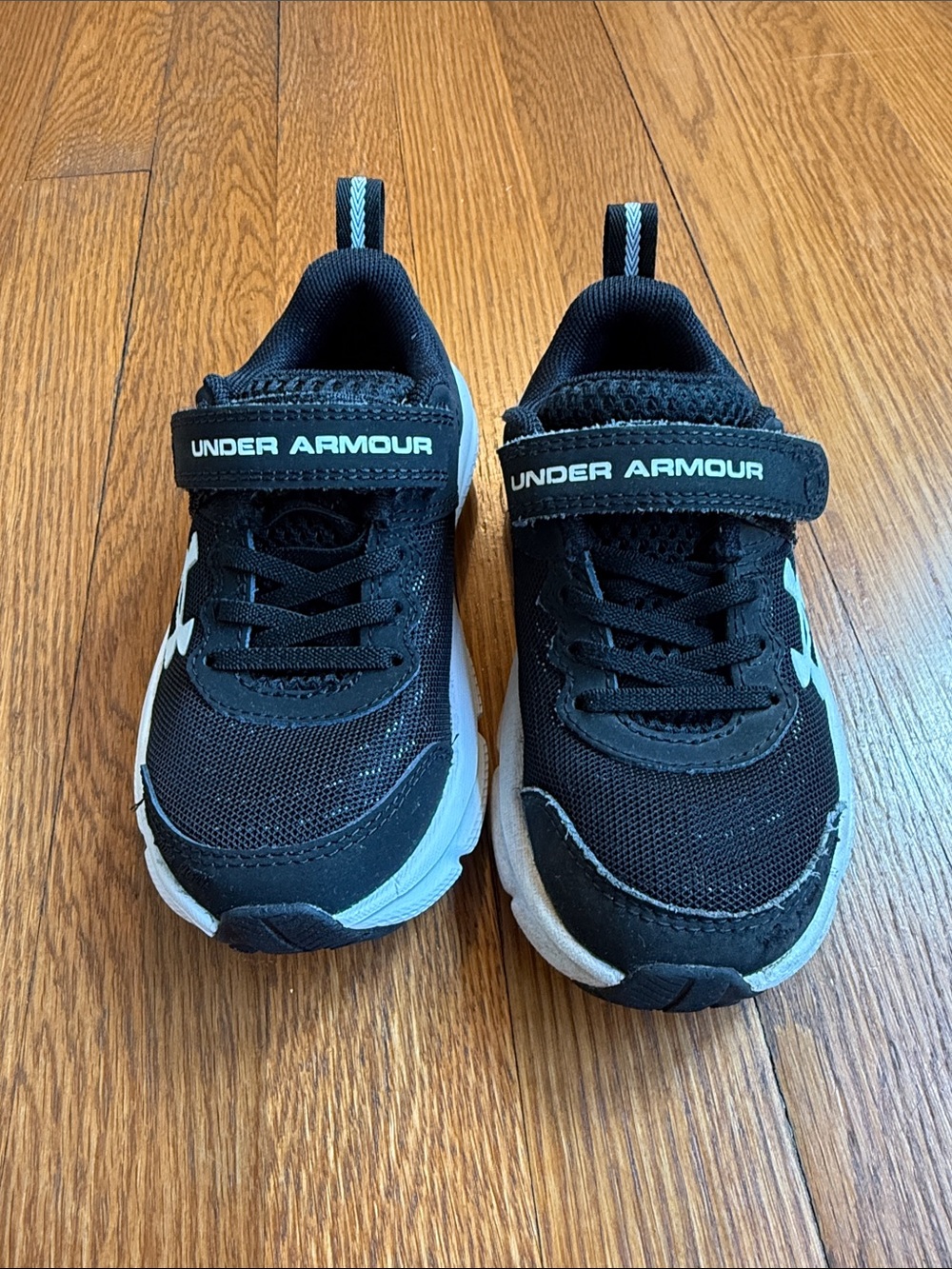 Under Armour Black Sneakers with White Accents - Kids